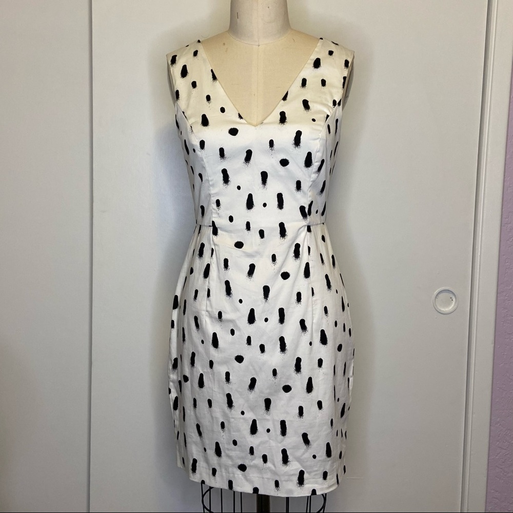 French Connection painted dot dress